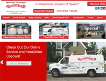 Tablet Screenshot of overheaddoortopeka.com
